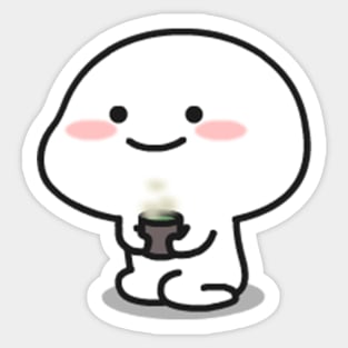 Cute Quby Tea Sticker